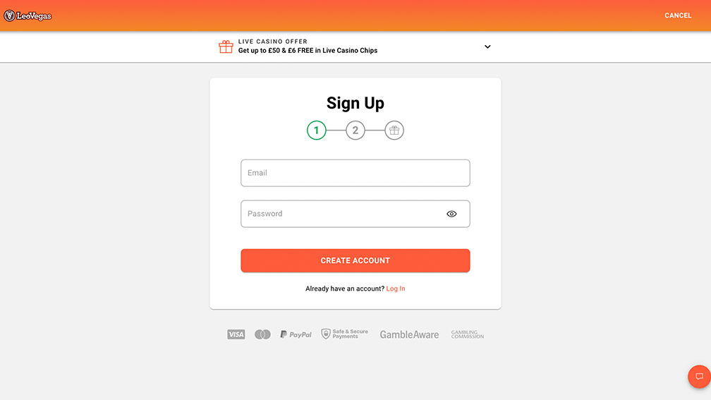 LeoVegas oprettelse og aktivering af velkomstbonus